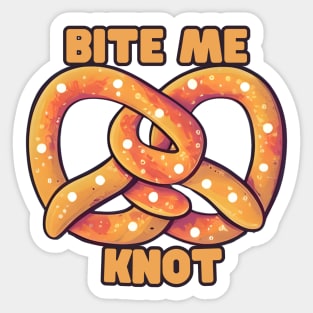 pretzel Bite Me Knot Sticker